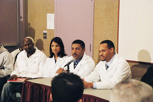 Osborne Head & Neck Institute Doctors at Stafon Johnson Press Conference